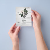 Rustic White Floral Gothic Wedding Invitation Flyer (Hand)