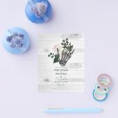 Rustic White Floral Gothic Wedding Invitation Flyer (Enkel)