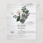 Rustic White Floral Gothic Wedding Invitation Flyer (Voorkant)