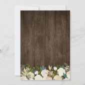 Rustic White Floral String Lights Birthday Party Kaart (Achterkant)