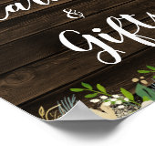 Rustic White Floral String Lights Kaarten & Gifts Poster (Hoek)