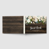 Rustic White Floral String Lights Wedding Gastenboek (Volledig)