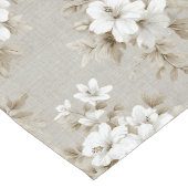 Rustic White Floral Tropical Table Runner Lange Tafelloper (Hoek)