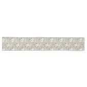 Rustic White Floral Tropical Table Runner Lange Tafelloper (Horizontaal)
