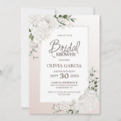 Rustic White Floral Vrijgezellenfeest Kaart (Voorkant)