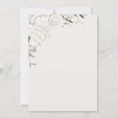 Rustic White Floral Wedding Kaart (Achterkant)