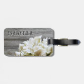 Rustic White Flowers Personalized Bagagelabel (Achterkant horizontaal)