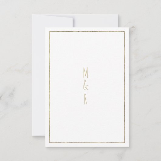 Rustic white gold lavender blue floral wedding kaart (Achterkant)