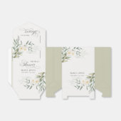 Rustic White Greenery Floral Bunch Vrijgezellenfee Bedankdoosjes (Uitgevouwen)