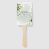 Rustic White Greenery Vineyard Wedding Bedankt H Handwaaier (Achterkant)