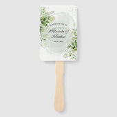 Rustic White Greenery Vineyard Wedding Bedankt H Handwaaier (Voorkant)