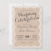 Rustic White Lace en Linen Wedding Vrijgezellenfee Kaart (Voorkant)