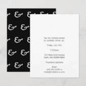 Rustic White Letterpress Ampersand Kaart (Voorkant / Achterkant)