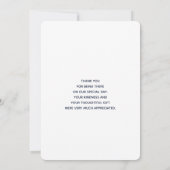 Rustic White Milk Jug met Flowers Wedding Bedankkaart (Achterkant)