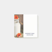 Rustic White Milk Jug met Oranje bloemen Foto Post-it® Notes (Voorkant)
