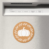 Rustic White Pumpkin en Sinaasappel Magneet (Insitu (Vaatwasser))