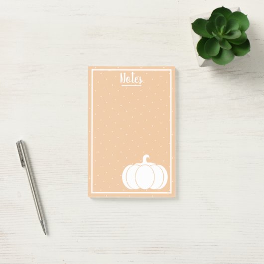 Rustic White Pumpkin & Harvest Oranje Post-it® Notes (Kantoor)