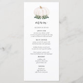 Rustic White Pumpkin Wedding Menus Menu (Voorkant)