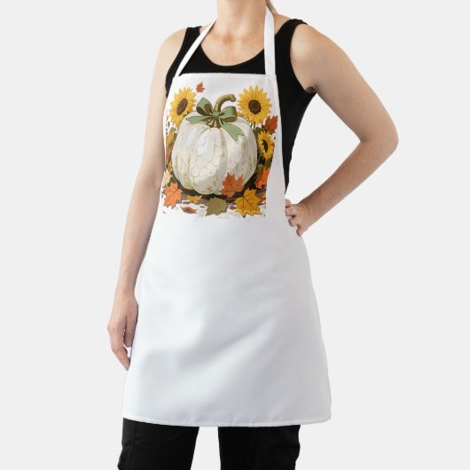 Rustic White Pumpkin with Sunflowers Schort (Insitu)