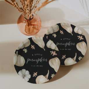 Rustic White Pumpkins Herfst Baby shower Papieren Bordje