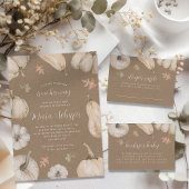 Rustic White Pumpkins Herfst Baby shower Servet