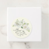 Rustic White Rose Floral First Community Hartelijk Bedankjes Labels (In situ)
