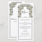 Rustic White Roses Wedding Menu (Voorkant / Achterkant)