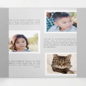 Rustic White Wash Wood Drievoudig Holiday Fotokaar Drieluik Uitnodiging (Binnenkant midden)