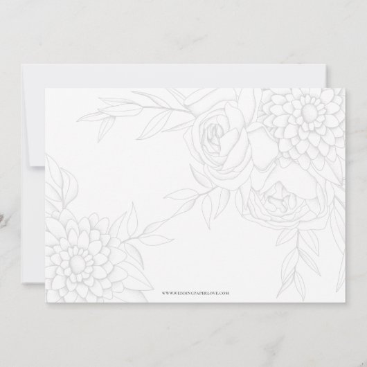 Rustic White Wedding Dress Vrijgezellenfeest Kaart (Achterkant)