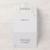 Rustic White Wood Antler String Lights Wedding All In One Uitnodiging (Buitenkant)