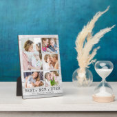 Rustic White Wood BEST MOM OOIT Photo Collage Fotoplaat (Zijkant)