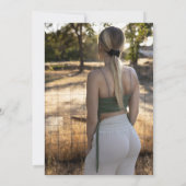 Rustic White Wood Botanical Photo Graduparty Kaart (Achterkant)