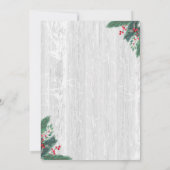 Rustic White Wood Floral Seasons Greetings 3 Foto Feestdagenkaart (Achterkant)