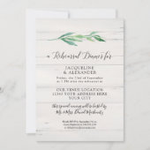 Rustic White Wood Foliage Greenery Waterverf Kaart (Voorkant)