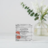 Rustic White Wood Poppy Flowers Wedding Hotel Informatiekaartje (Staand voorkant)