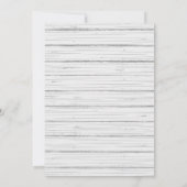 Rustic White Wood Silver Glitter Wedding Invite Kaart (Achterkant)