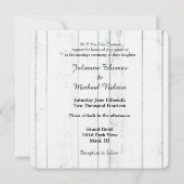 Rustic White Wood Wedding Kaart (Voorkant)