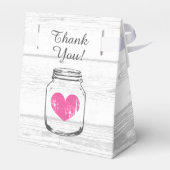 Rustic white wood's baby shower party bedankdoosjes (Achterkant)