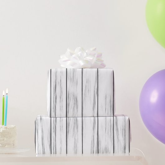 Rustic Whitewash Grunge Weathered Wood Cadeaupapier (Feestgeschenken)