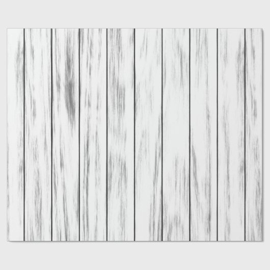 Rustic Whitewash Grunge Weathered Wood Cadeaupapier (Vlak)