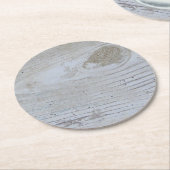 Rustic Whitewashed Board Ronde Kartonnen Onderzetter (Gebogen)
