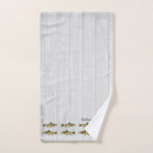 Rustic Whitewood vintage waterverf forel Bad Handdoek (Handdoek)