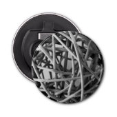 Rustic Wicker Ball Button Flesopener (Voorkant)