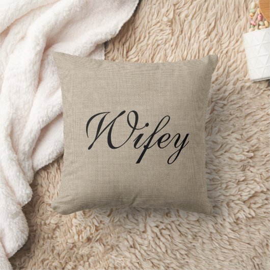 Rustic Wifey Mrs Pillow Kussen (Deken)