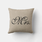 Rustic Wifey Mrs Pillow Kussen (Achterkant)