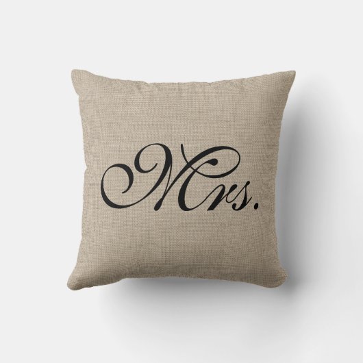 Rustic Wifey Mrs Pillow Kussen (Achterkant)