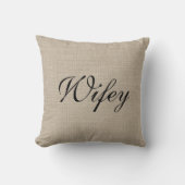 Rustic Wifey Mrs Pillow Kussen (Voorkant)