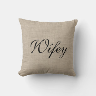 Rustic Wifey Mrs Pillow Kussen