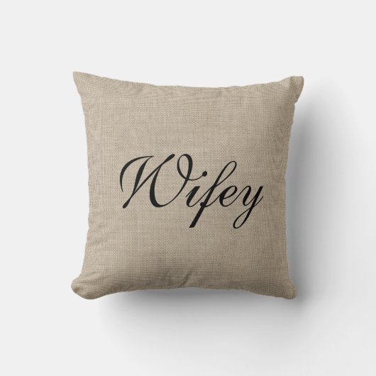 Rustic Wifey Mrs Pillow Kussen (Voorkant)