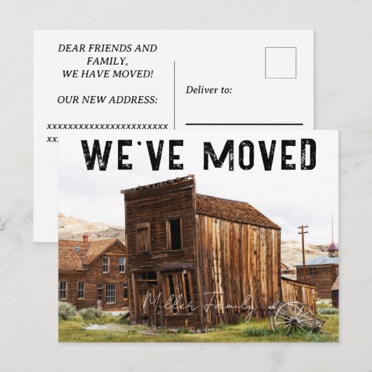 Rustic wij hebben de Nieuwe Aankondiging van de Be Briefkaart (Voorkant / Achterkant)